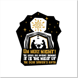 O holy night! The stars are brighly shining Posters and Art